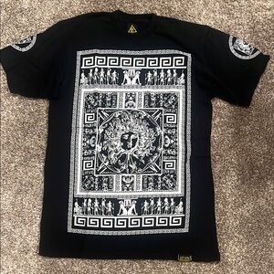 Black and White Geometric Short Sleeve Tee